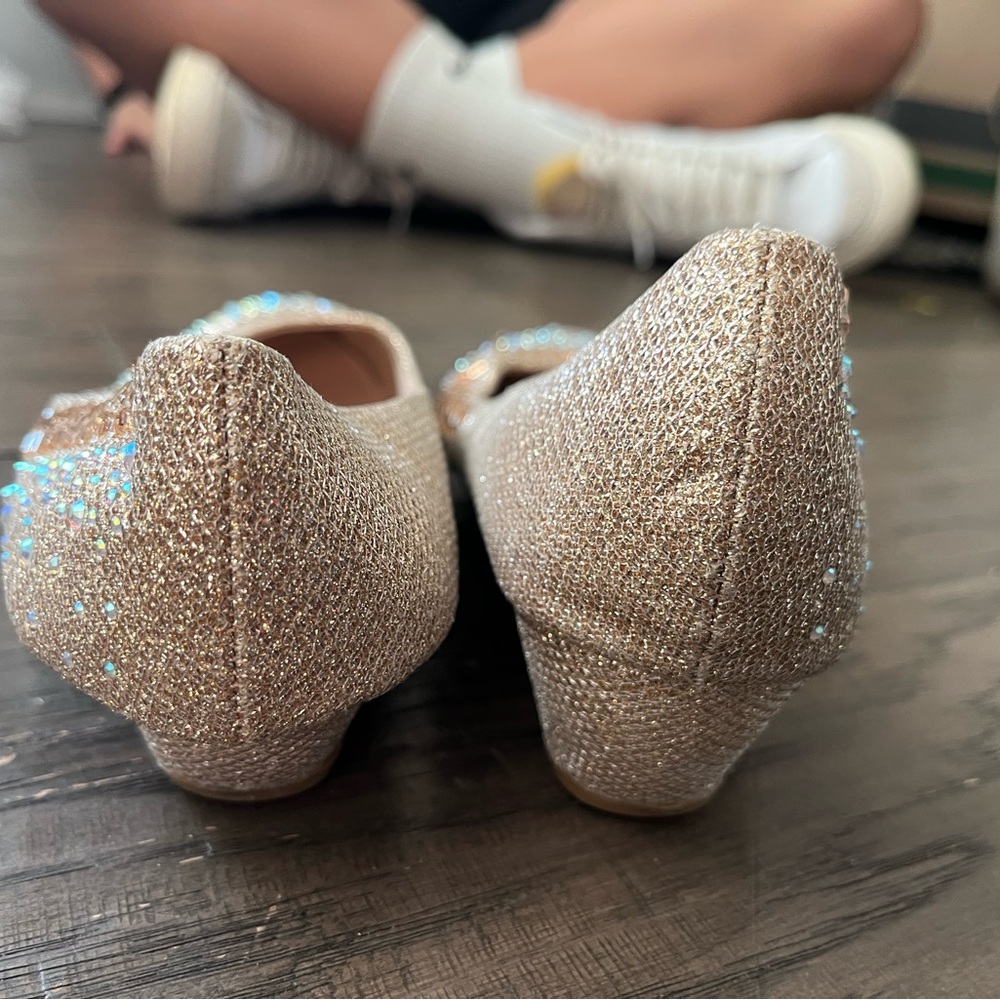 Girls’ Sparkle Gold Slip-On with Rhinestones - Picture 4 of 5